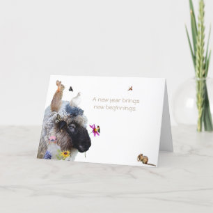 Cartes Pour Fêtes Annuelles Une nouvelle année apporte de nouveaux commencemen