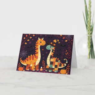 Cartes Pour Fêtes Annuelles Une nuit d'Halloween Dino-mite
