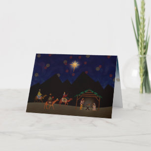 CARTES POUR FÊTES ANNUELLES UNE NUIT SAINTE À BETHLEHEM