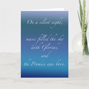 Cartes Pour Fêtes Annuelles Une nuit silencieuse