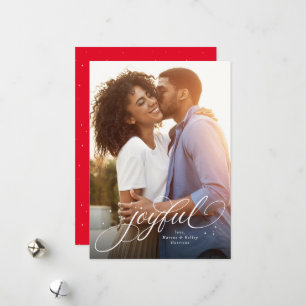 Cartes Pour Fêtes Annuelles Une photo de Noël élégante et joyeuse
