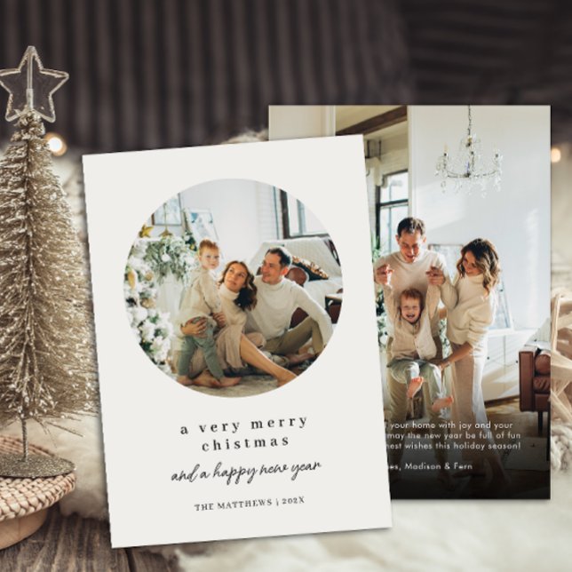 Cartes Pour Fêtes Annuelles Une photo moderne de Noël très joyeuse (Créateur téléchargé)