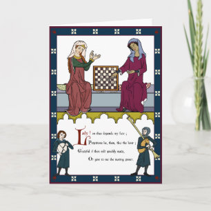 Cartes Pour Fêtes Annuelles Une Saint Valentin pour les amateurs d'échecs
