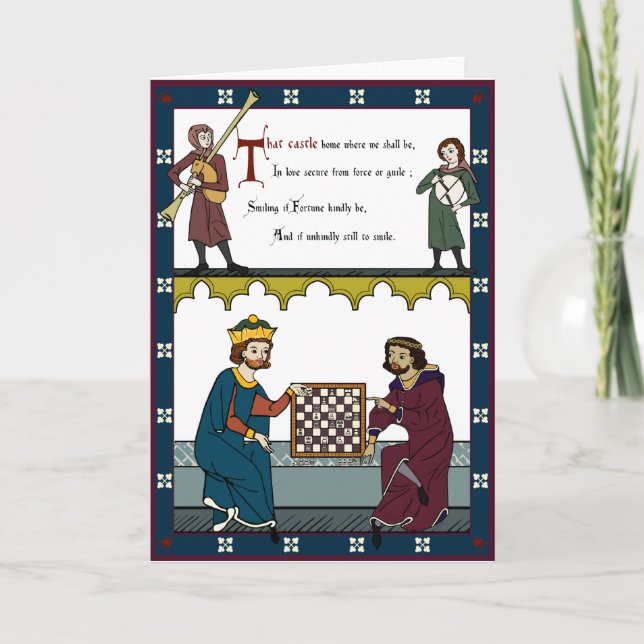 Cartes Pour Fêtes Annuelles Une Saint Valentin pour les amateurs d'échecs (Devant)