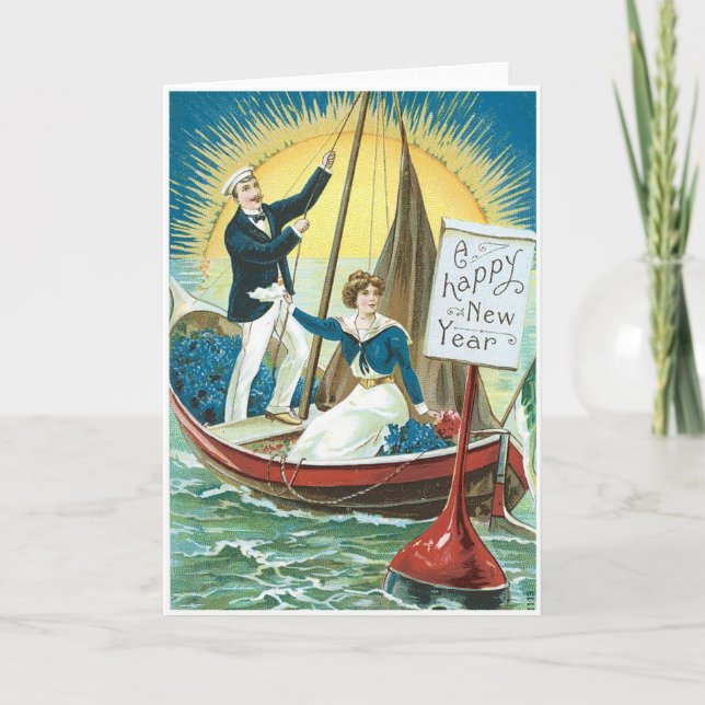 Cartes Pour Fêtes Annuelles Une salutation de nouvelle année (Devant)