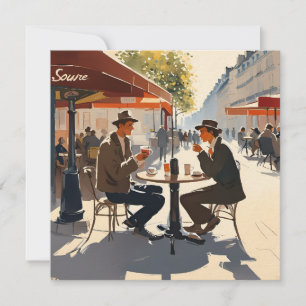 Cartes Pour Fêtes Annuelles Une table parisienne au soleil
