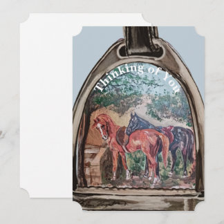 Cartes Pour Fêtes Annuelles une vue à travers l'étrier