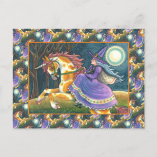 Cartes Pour Fêtes Annuelles UNICORNE DE TÉMOIGNAGE ET HALLOWEEN, CHAT NOIR Ima