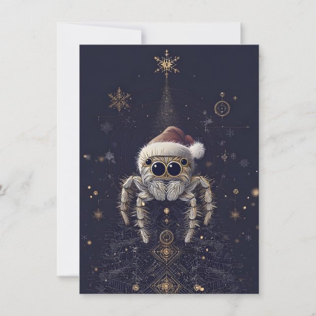 Cartes Pour Fêtes Annuelles Unique Jumping Spider Christmas Cards (Devant)