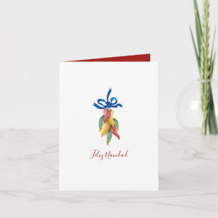 Cartes Pour Fêtes Annuelles Unique Rouge et Vert Noël à l'aquarelle