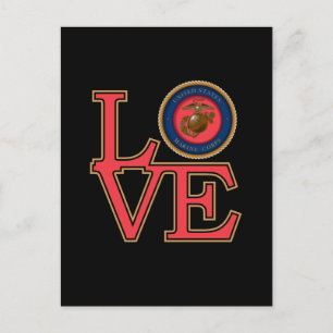 Cartes Pour Fêtes Annuelles United States Marine Corps Love