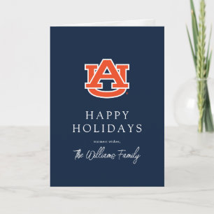 Cartes Pour Fêtes Annuelles Université d'Auburn Motif de vacances
