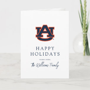 Cartes Pour Fêtes Annuelles Université d'Auburn Motif de vacances