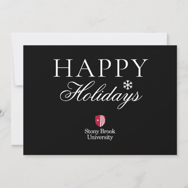 Cartes Pour Fêtes Annuelles Université Stony Brook | Mot-symbole (Devant)