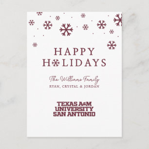 Cartes Pour Fêtes Annuelles Université Texas A&M de San Antonio