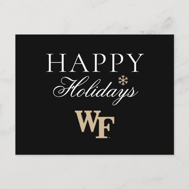 Cartes Pour Fêtes Annuelles Université Wake Forest | WF (Devant)