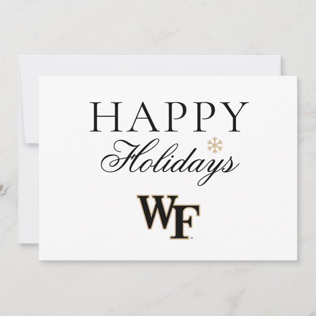 Cartes Pour Fêtes Annuelles Université Wake Forest | WF (Devant)