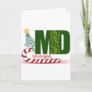 CARTES POUR FÊTES ANNUELLES UROLOGUE DE NOËL - DOCTEUR - DM