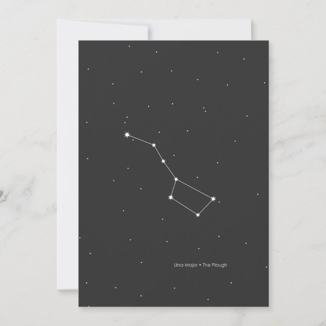 Cartes Pour Fêtes Annuelles Ursa Major, Constellation 'The Plow' (Devant)