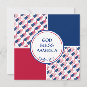 Cartes Pour Fêtes Annuelles US AMERICA FLAG Custom Birmingham
