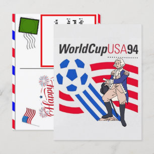Cartes Pour Fêtes Annuelles USA 94 Coupe du Monde Héritage & 4 juillet 2026 Fo