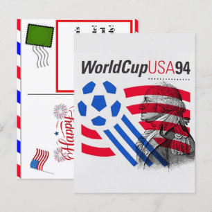 Cartes Pour Fêtes Annuelles USA 94 Coupe du Monde Héritage & 4 juillet 2026 Fo