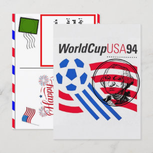Cartes Pour Fêtes Annuelles USA 94 Coupe du Monde Héritage & 4 juillet 2026 Fo