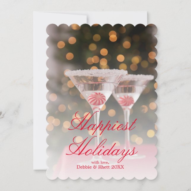 Cartes Pour Fêtes Annuelles USA, Illinois, Metamora, cocktail de Noël (Devant)