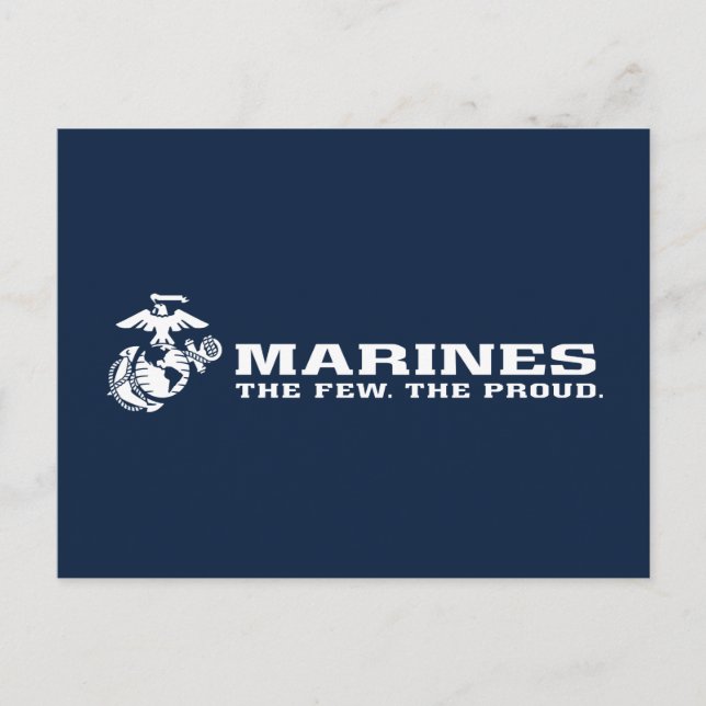 Cartes Pour Fêtes Annuelles USMC Les rares Logo Fiers - Blanc (Devant)