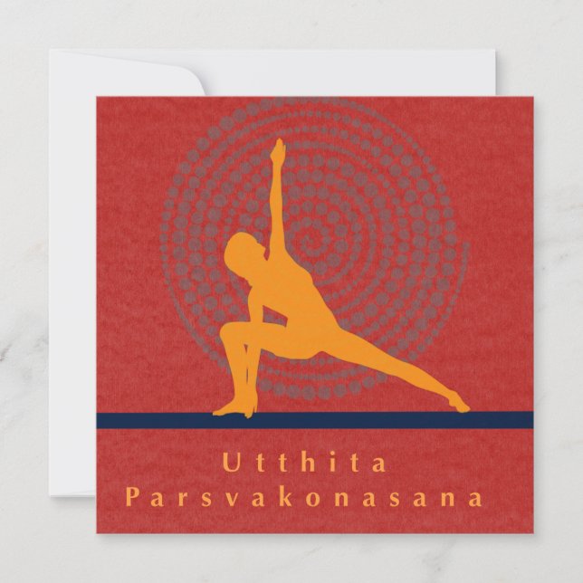 Cartes Pour Fêtes Annuelles Utthita Parsvakonasana Art Card (Devant)