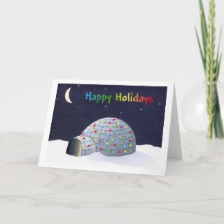 Cartes Pour Fêtes Annuelles Vacance-igloo heureux