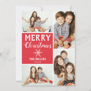 Cartes Pour Fêtes Annuelles Vacances 4- Collage photo