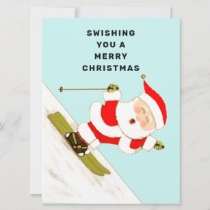 Cartes De Vœux Humour Ski Zazzle Fr