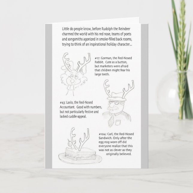 Cartes Pour Fêtes Annuelles vacances au nez rouge (Devant)