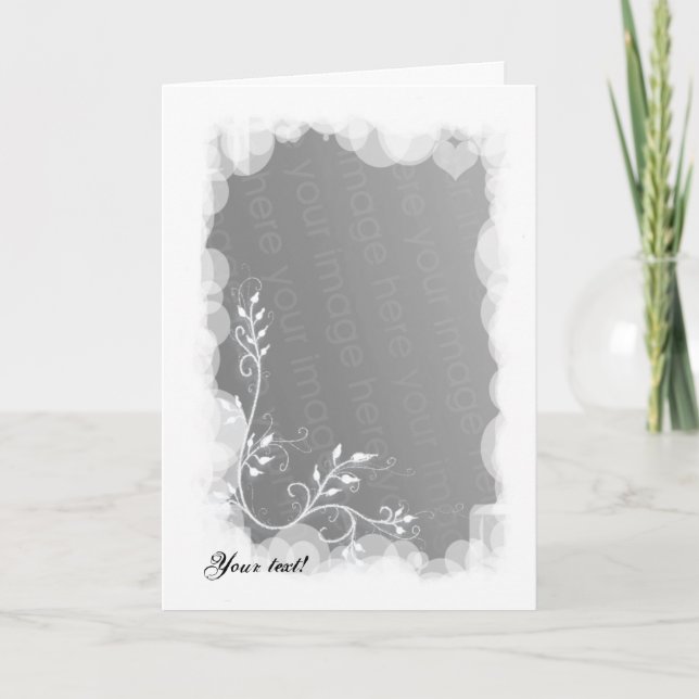 Cartes Pour Fêtes Annuelles Vacances blanches ! (Devant)