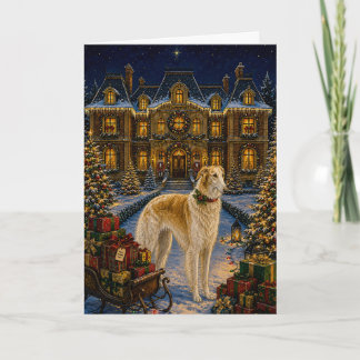 Cartes Pour Fêtes Annuelles Vacances Borzoï