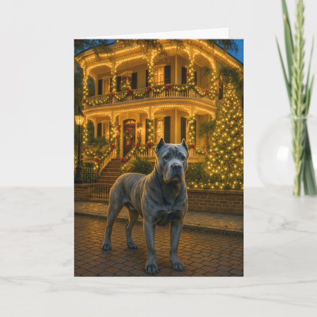 Cartes Pour Fêtes Annuelles Vacances Cane Corso  (Devant)