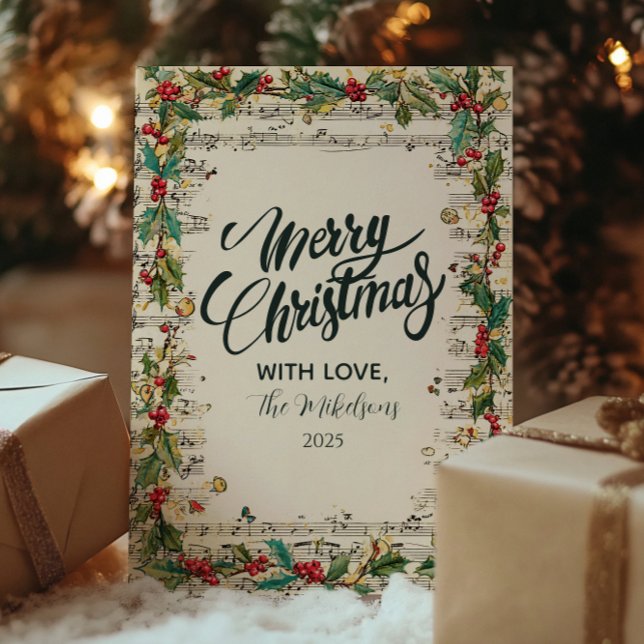 Cartes Pour Fêtes Annuelles Vacances Caroleurs de Noël Rétro (Créateur téléchargé)