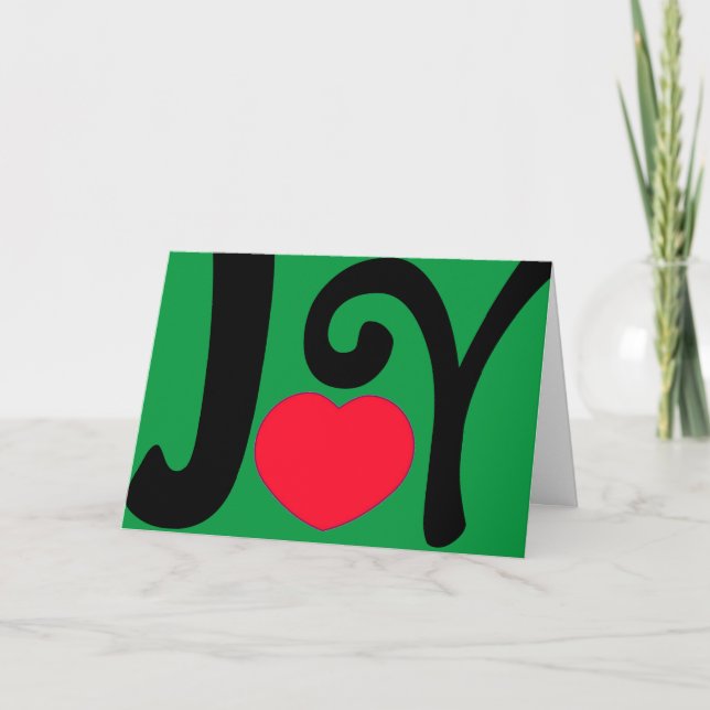 Cartes Pour Fêtes Annuelles Vacances de coeur d'amour de joie (Devant)