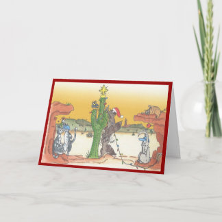 Cartes Pour Fêtes Annuelles Vacances de coucher du soleil de l'Arizona