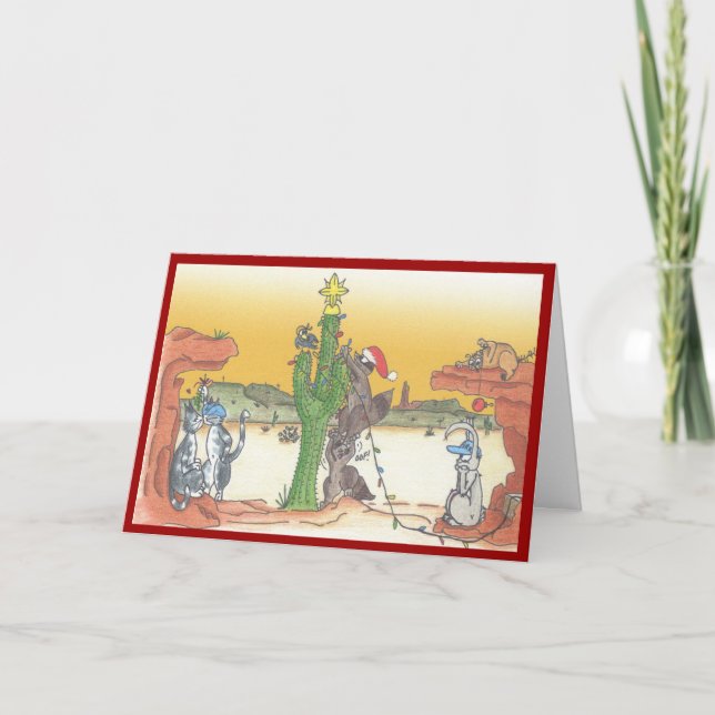 Cartes Pour Fêtes Annuelles Vacances de coucher du soleil de l'Arizona (Devant)