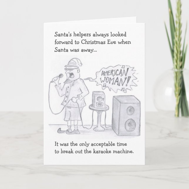 Cartes Pour Fêtes Annuelles Vacances de karaoke (Devant)