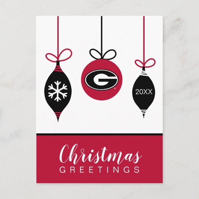 Cartes Pour Fêtes Annuelles Vacances de l'Université de Géorgie | (Devant)