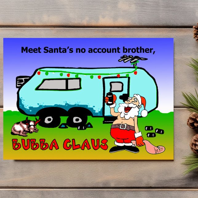 Cartes Pour Fêtes Annuelles Vacances de Noël de Bubba Claus (Créateur téléchargé)