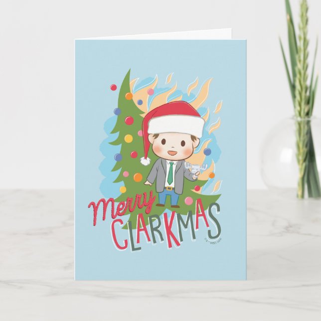 Cartes Pour Fêtes Annuelles Vacances de Noël Merry Clarkmas (Devant)