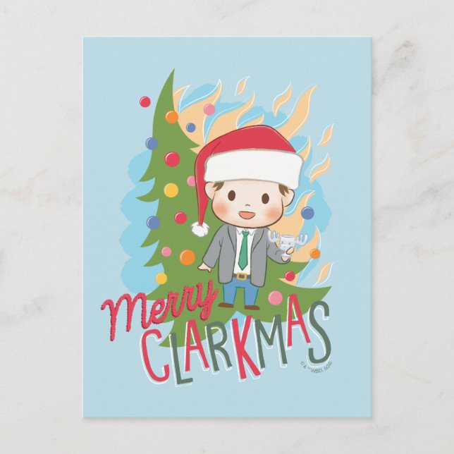 Cartes Pour Fêtes Annuelles Vacances de Noël Merry Clarkmas (Devant)