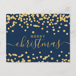 Cartes Pour Fêtes Annuelles Vacances de Noël OR simple Parties scintillant Mar