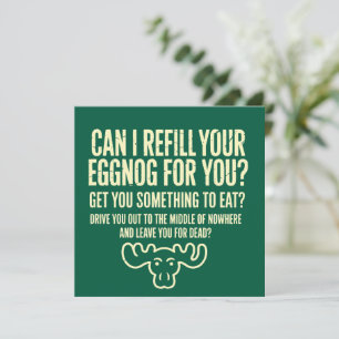 Cartes Pour Fêtes Annuelles Vacances de Noël Puis-je vous resservir de l'Eggno