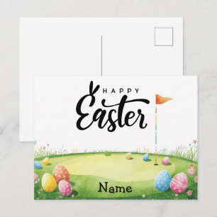 Cartes Pour Fêtes Annuelles Vacances de Pâques de golf pour golfeur