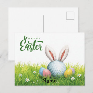 Cartes Pour Fêtes Annuelles Vacances de Pâques de golf pour golfeur